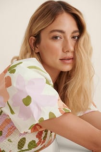 Puff Sleeve Smock Top