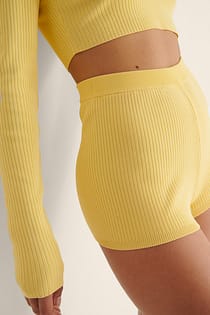 Geribde Minishorts
