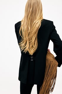 Buckle Detail Oversized Blazer