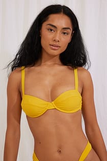 Cup Gathered Detail Bikini Top