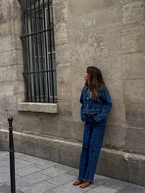 Denim med sømdetaljer