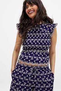 Embroidery Detail Smock Top