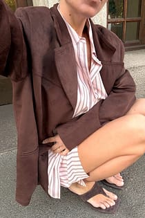Jacke aus Kunst-Wildleder
