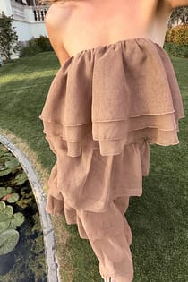 Flounce Cropped Top