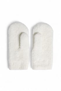 Knitted Bouclé Look Mittens