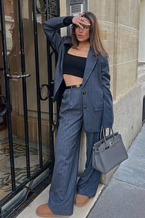 Pinstripe Oversized Blazer