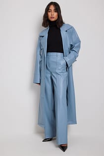 PU-Hose mit hochgeschnittener Taille