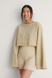 Recycelte gerippte Shorts