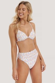 Maxi-Bikini-Höschen m. hoher Taille u. Spitzenrand