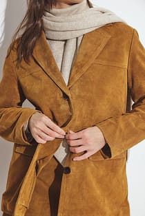 Oversize-Blazer aus Wildleder