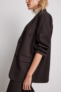 Oversized Twill Blazer