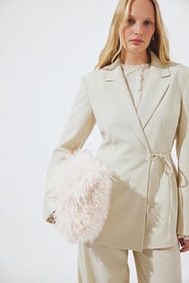 Regular-Blazer mit Schnürdetail