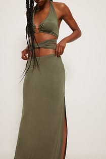Shiny Maxi Skirt