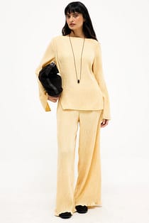 Structured Mid Waist Pants