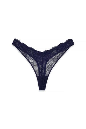Navy/Black 2-pack V-shape Thong