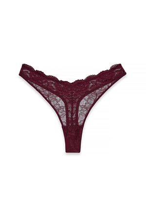 Wine Red 2-pack V-shape Thong