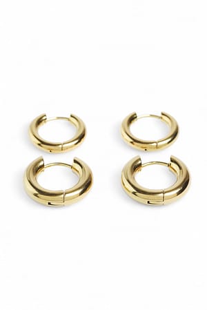Gold 2er-Pack vergoldete Creolen