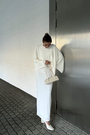 Cream Knitted Cape Top