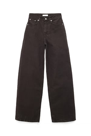 Brown Alley brede jeans med høj talje