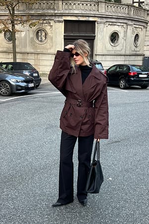 Plum Oversized midi-trenchcoat
