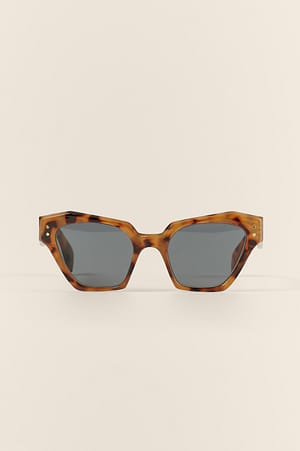 Tortoise Angle Cateye Sunglasses