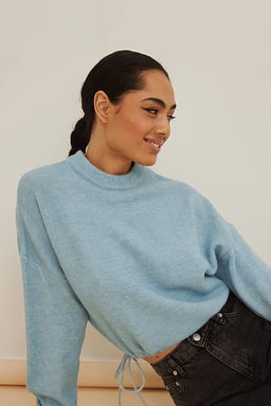 Light Blue Gebreide trui