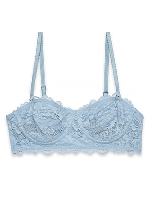 Dusty Blue Bandeau-balconette
