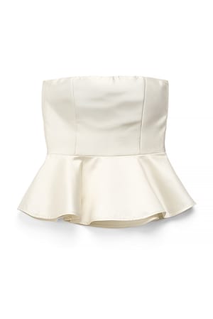 Cream Bandeau top