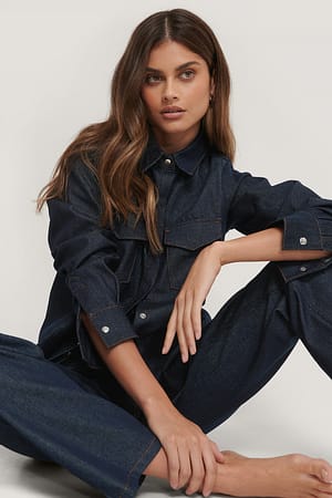 Dark Blue Denim Shirt