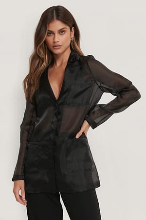 Black Organza Blazer
