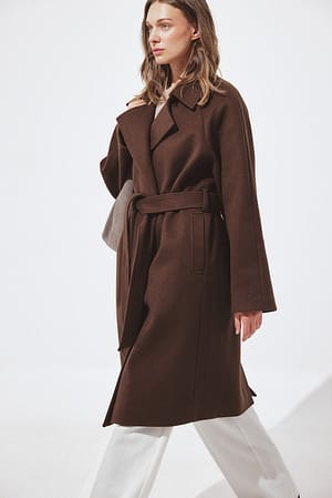 Brown Belted Coat