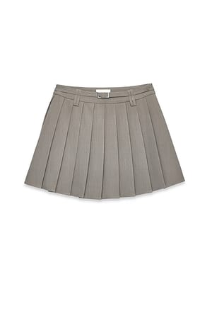 Taupe Minirok met riem