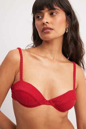 Red Bikini-Oberteil mit Körbchen
