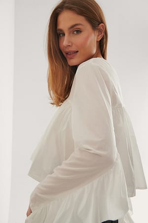 Blouse Met Ingerimpelde Detail