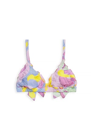 Multi Print Bikinitopp med sløyfedetaljer