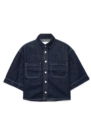 Rinse Wash Firkantet denimskjorte