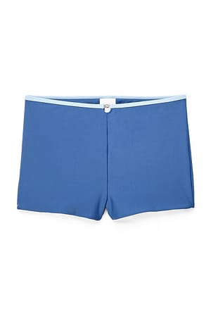 Blue Bikinishorts med spännedetalj