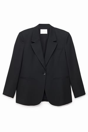 Black Oversized blazer med spännedetalj