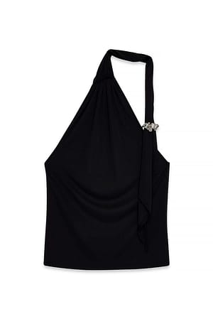 Black Top med spændedetalje