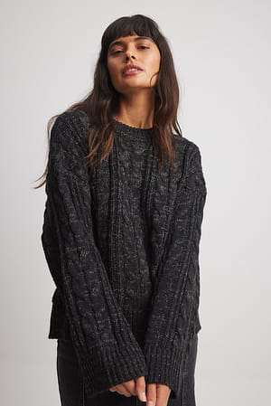 Cable Knitted Oversized Sweater