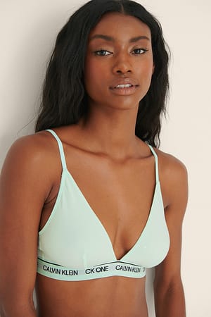 Green CK One Triangle Bra