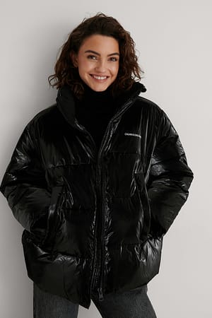 CK Black High Shine Puffer