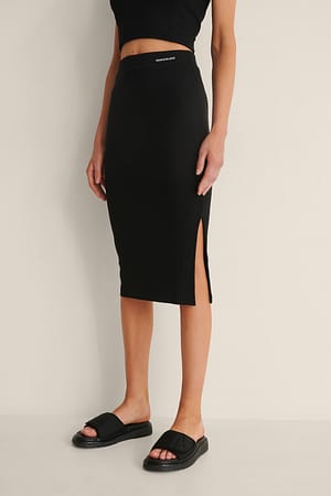 CK Black Geribde Rok