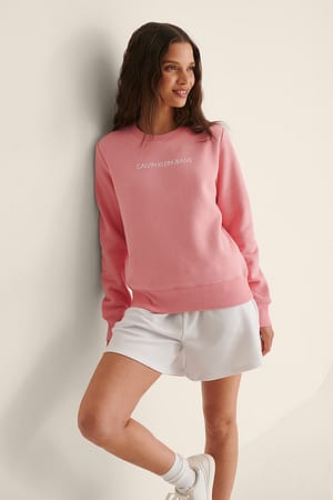 Pink Shrunken Institutional Crew Neck