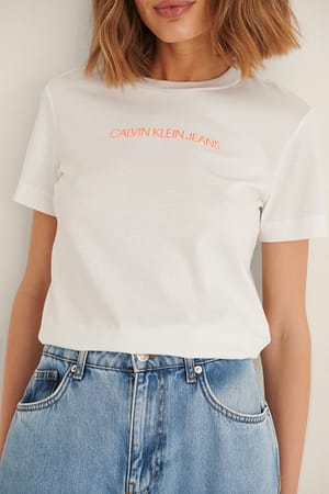 Bright White Organic Shrunken Institutional Tee