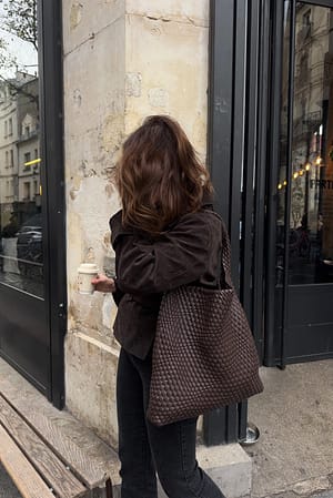 Brown Soft Woven Tote
