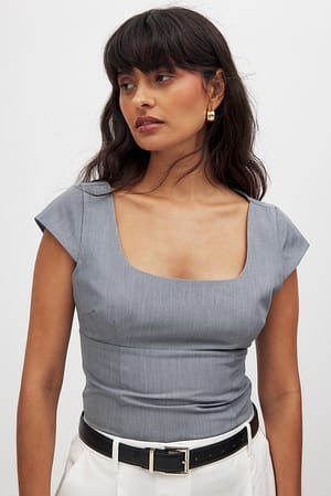 Cap Sleeve Corset Top