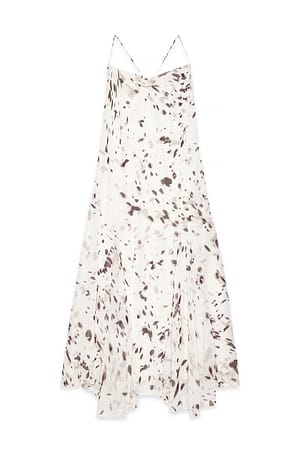 Print Chiffon-Maxikleid mit tiefem Rückenausschnitt