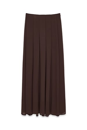 Brown Chiffon-Maxirock