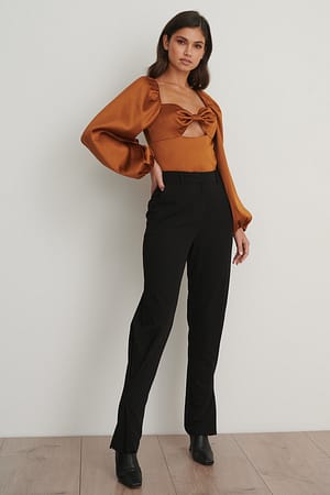Black Pantalon Met Smalle Enkels